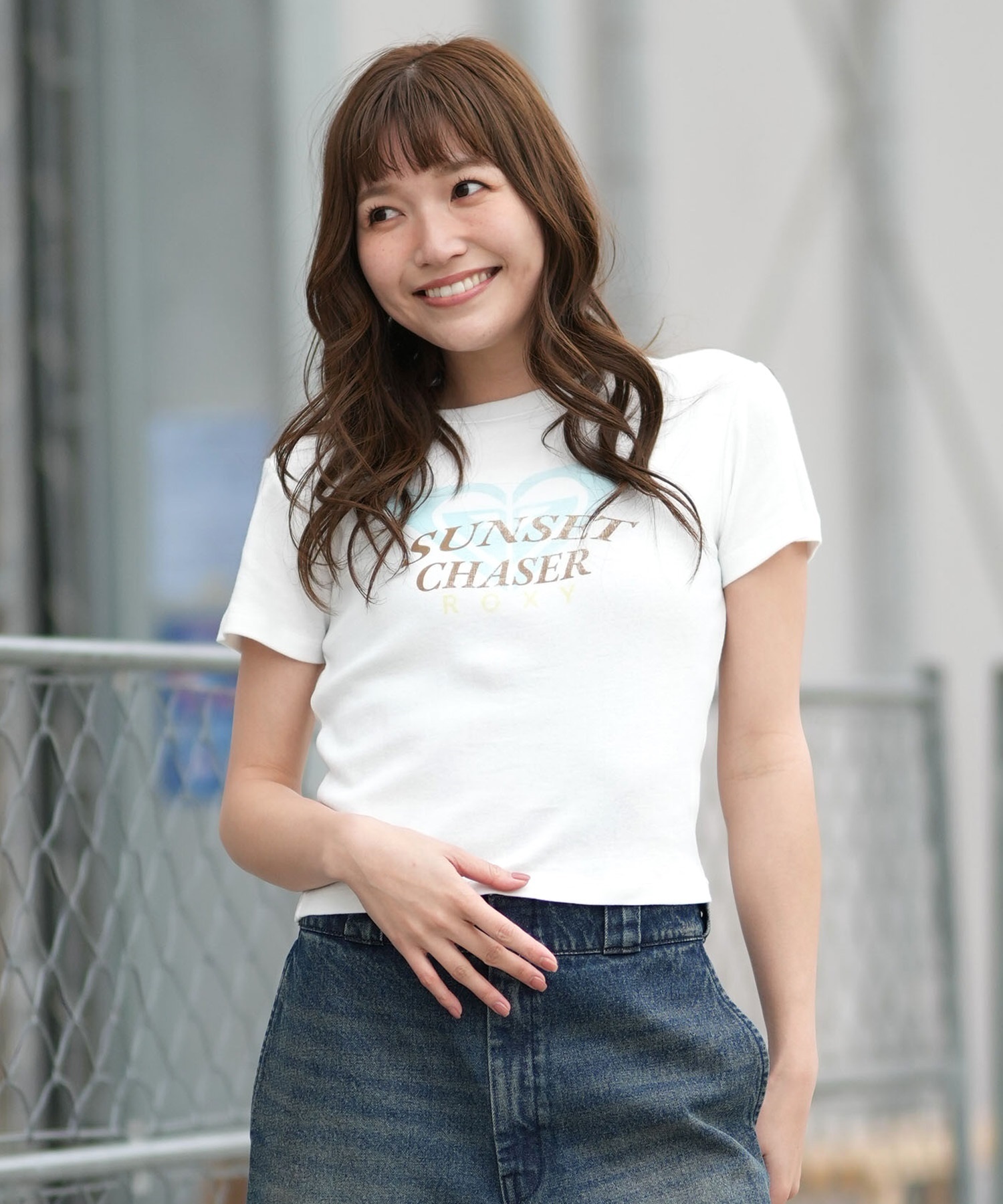 ROXY ロキシー 半袖 Tシャツ レディース コンパクトT RST261644M ムラサキスポーツ限定(WHT-M)