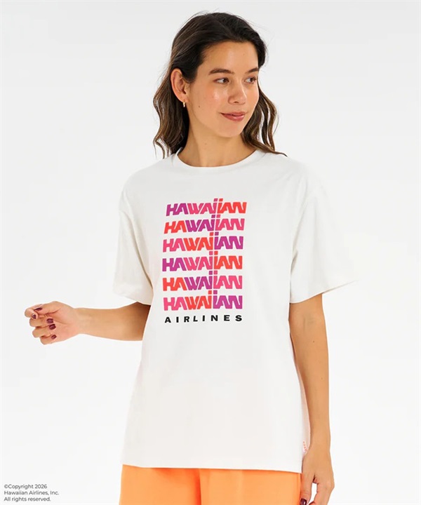 ROXY ロキシー HAWAIIAN AIRLINES コラボ 半袖 Tシャツ レディース ラッシュ TEE RLY262023 UT