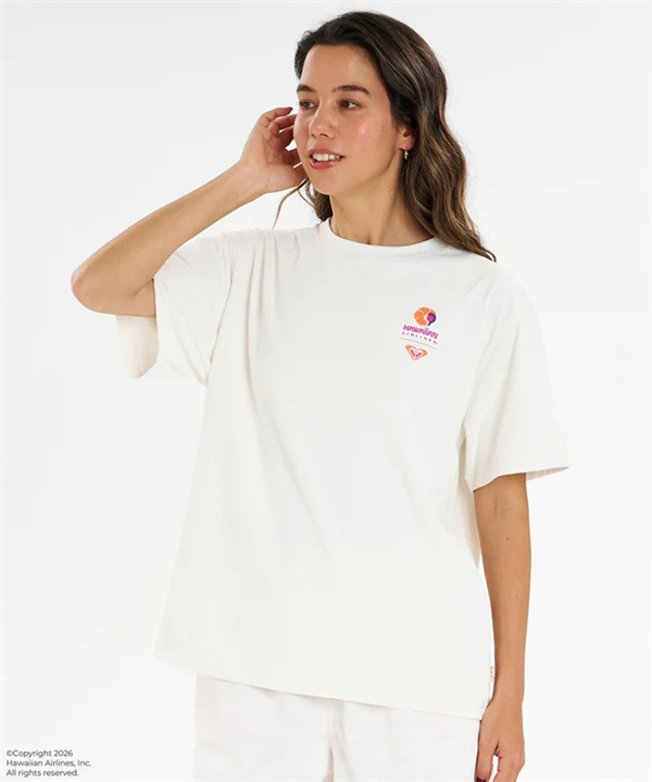 ROXY ロキシー HAWAIIAN AIRLINES コラボ 半袖 Tシャツ レディース ラッシュ TEE RLY262023 UT