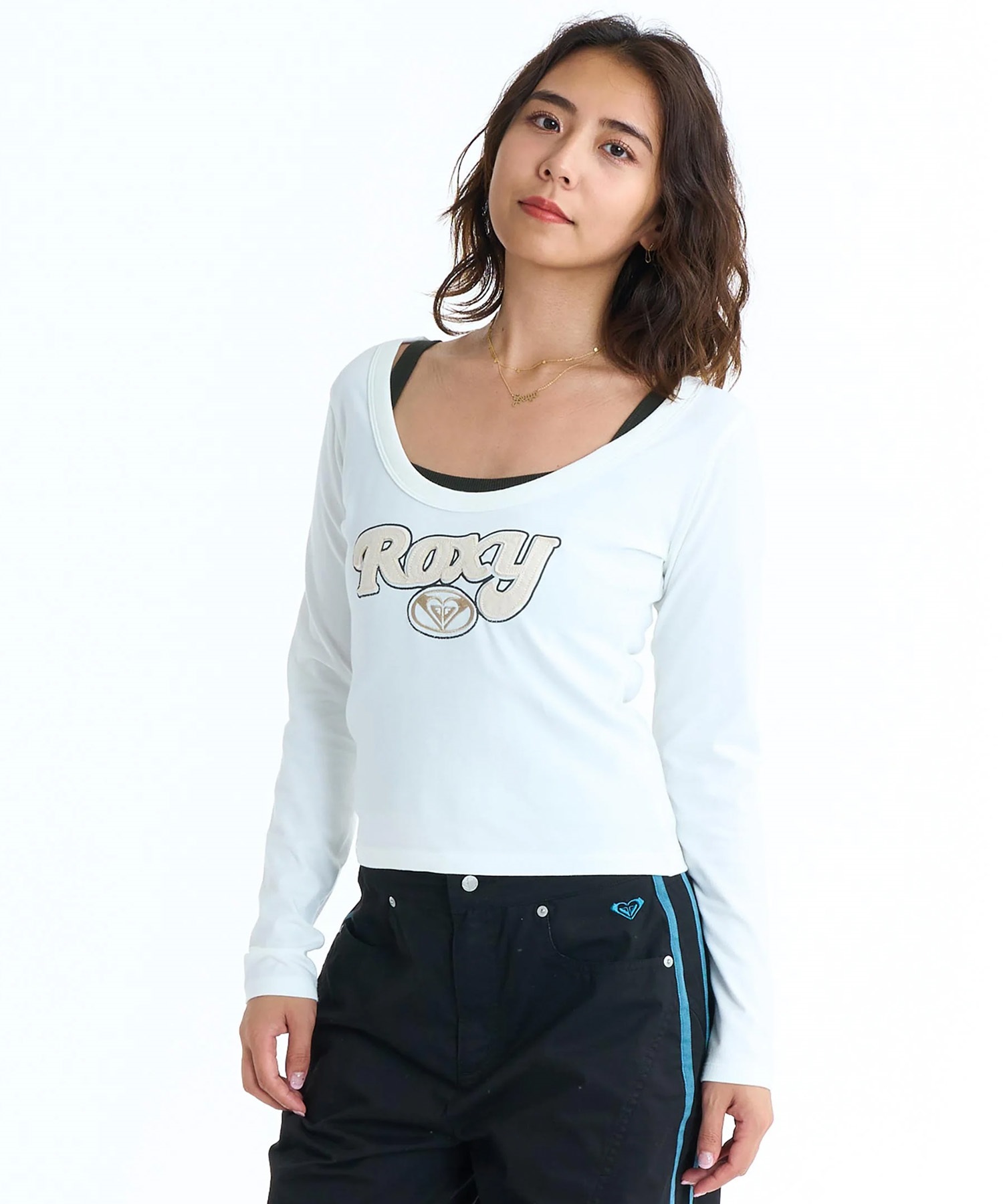 ROXY ロキシー 長袖 Tシャツ ロンT レディース キャミソール 2点セット