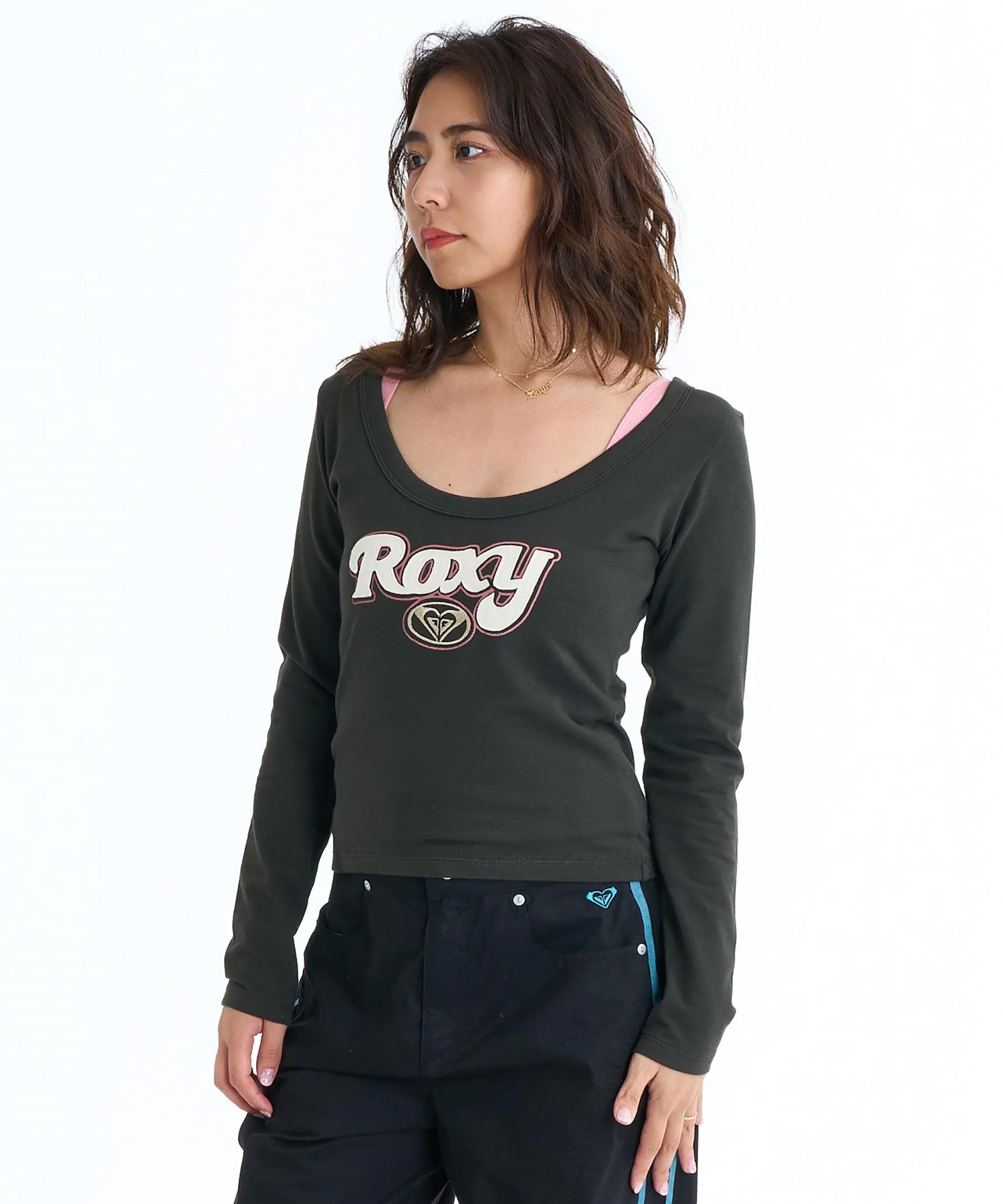 ROXY ロキシー 長袖 Tシャツ ロンT レディース キャミソール 2点セット