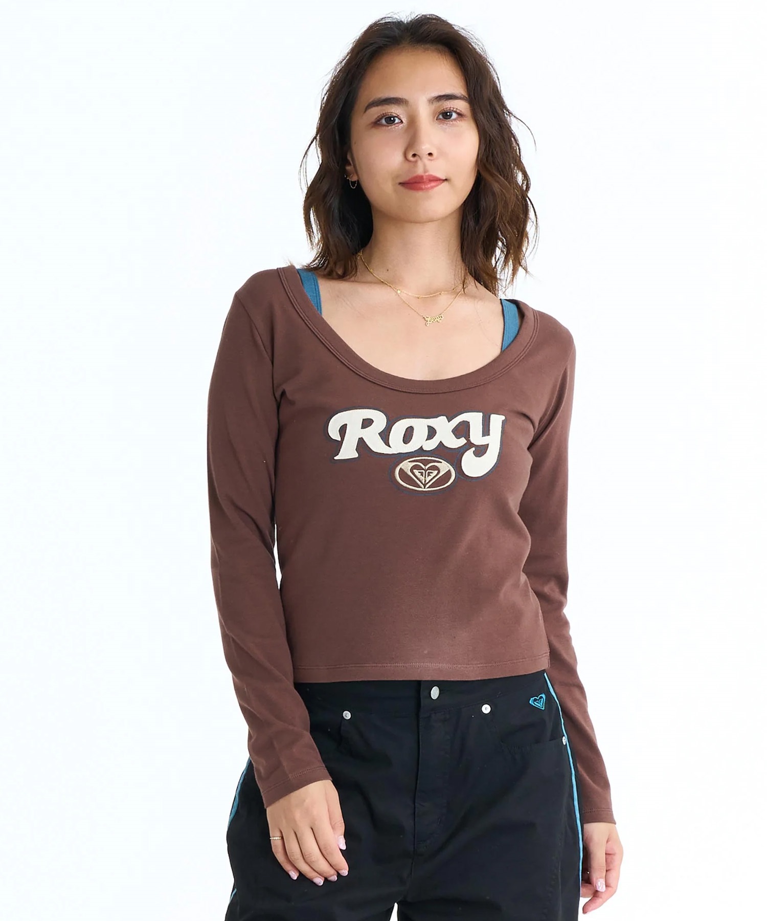 ROXY ロキシー 長袖 Tシャツ ロンT レディース キャミソール 2点セット