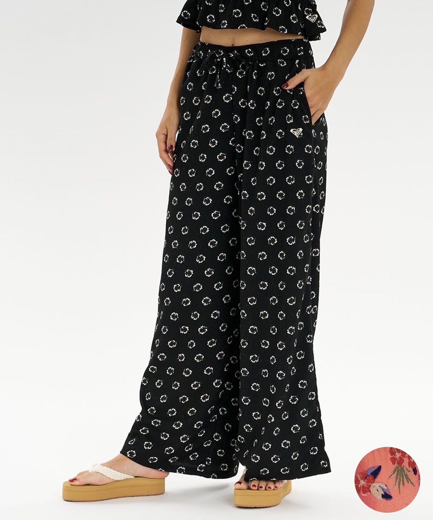 ルードギャラリー　ROCKA TROUSERS パンツ ROXY ロキシー ロングパンツ レディース ラッシュガードパンツ