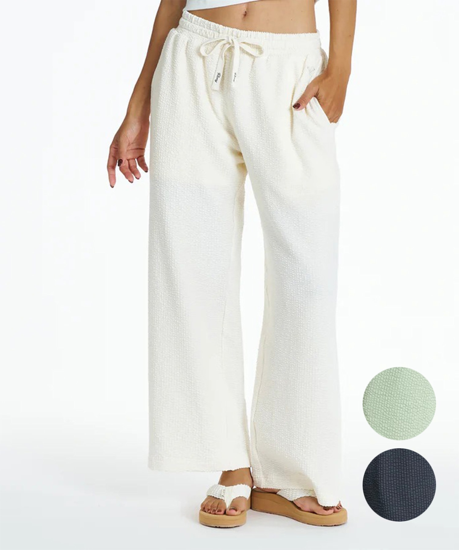 ROXY ロキシー ロングパンツ レディース ロゴ SUNSET BREEZE PANTS RPT262053(BBK-M)