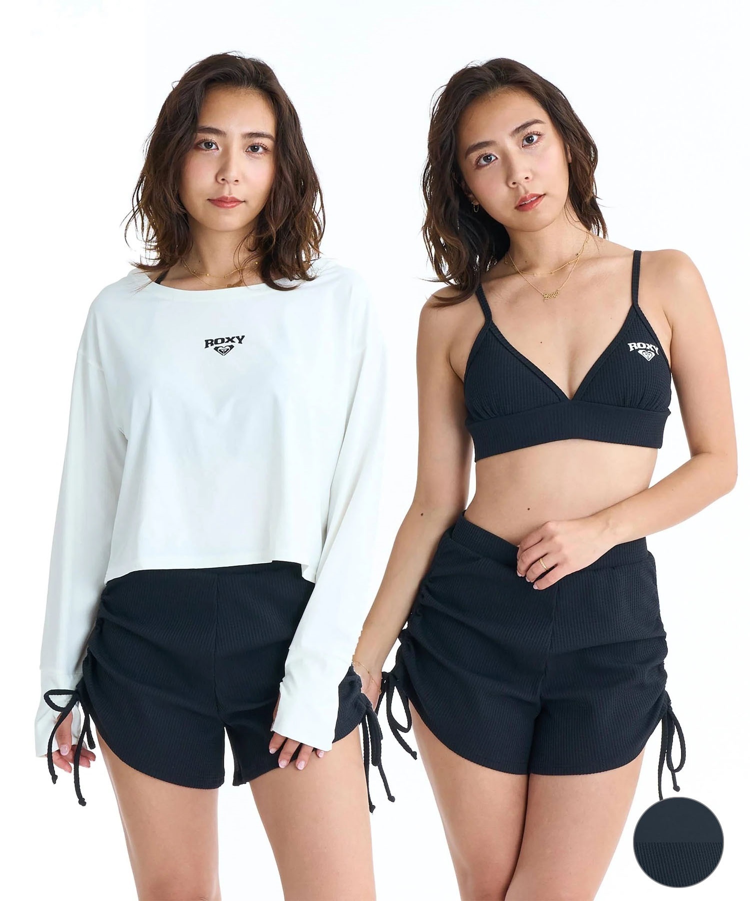 ROXY ロキシー 水着 3点セット ビキニ レディース 長袖ラッシュガード