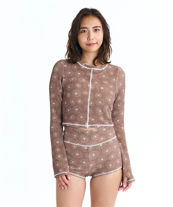 ROXY ロキシー 水着 セット レディース 長袖 配色ステッチ CALM RIDE RSW261004