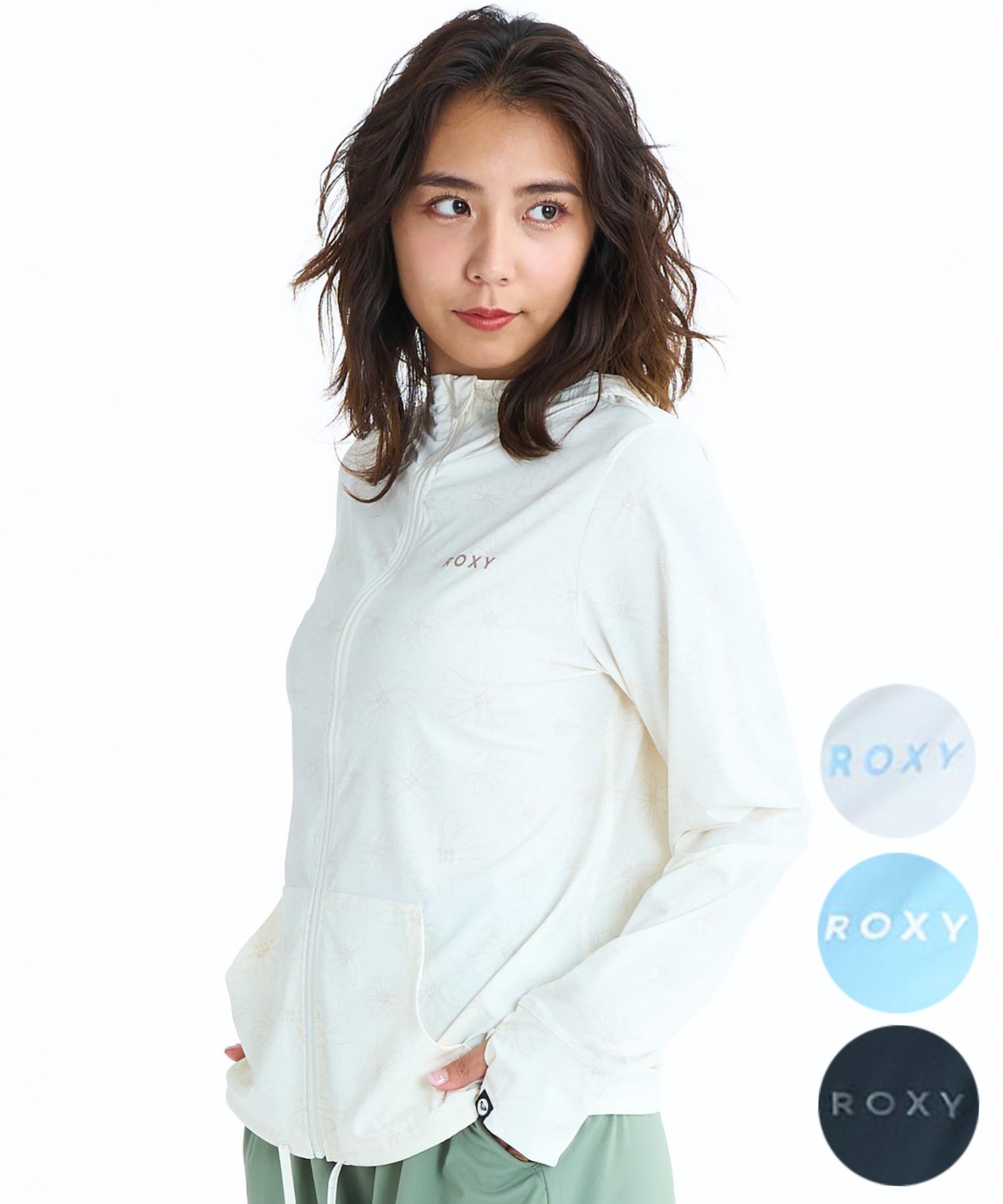 ROXY ロキシー 水着 ラッシュガード ジップアップ パーカー レディース