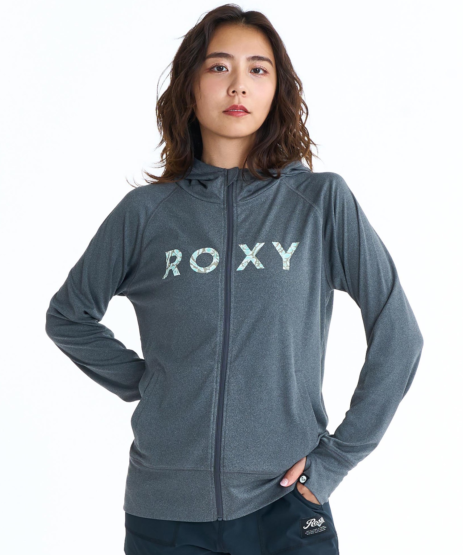 ロージーモンスター　水際　パーカー ROXY ロキシー 水着 ラッシュガード ジップアップ パーカー レディース
