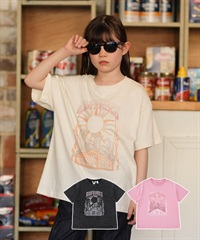 ROXY ロキシー 半袖 Tシャツ キッズ ジュニア 子供 オーバーサイズ MINI ROXY VIBES TST261116(BBK-130cm)