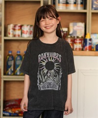 ROXY ロキシー 半袖 Tシャツ キッズ ジュニア 子供 オーバーサイズ MINI ROXY VIBES TST261116(BBK-130cm)