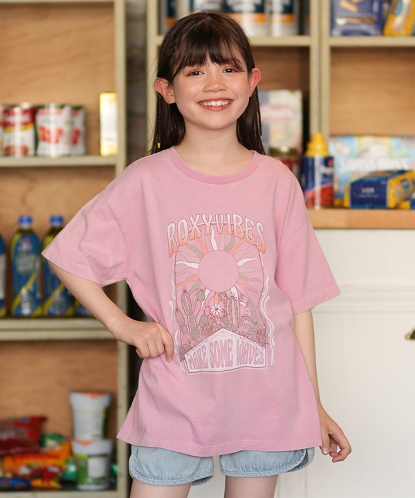 ROXY ロキシー 半袖 Tシャツ キッズ ジュニア 子供 オーバーサイズ MINI ROXY VIBES TST261116