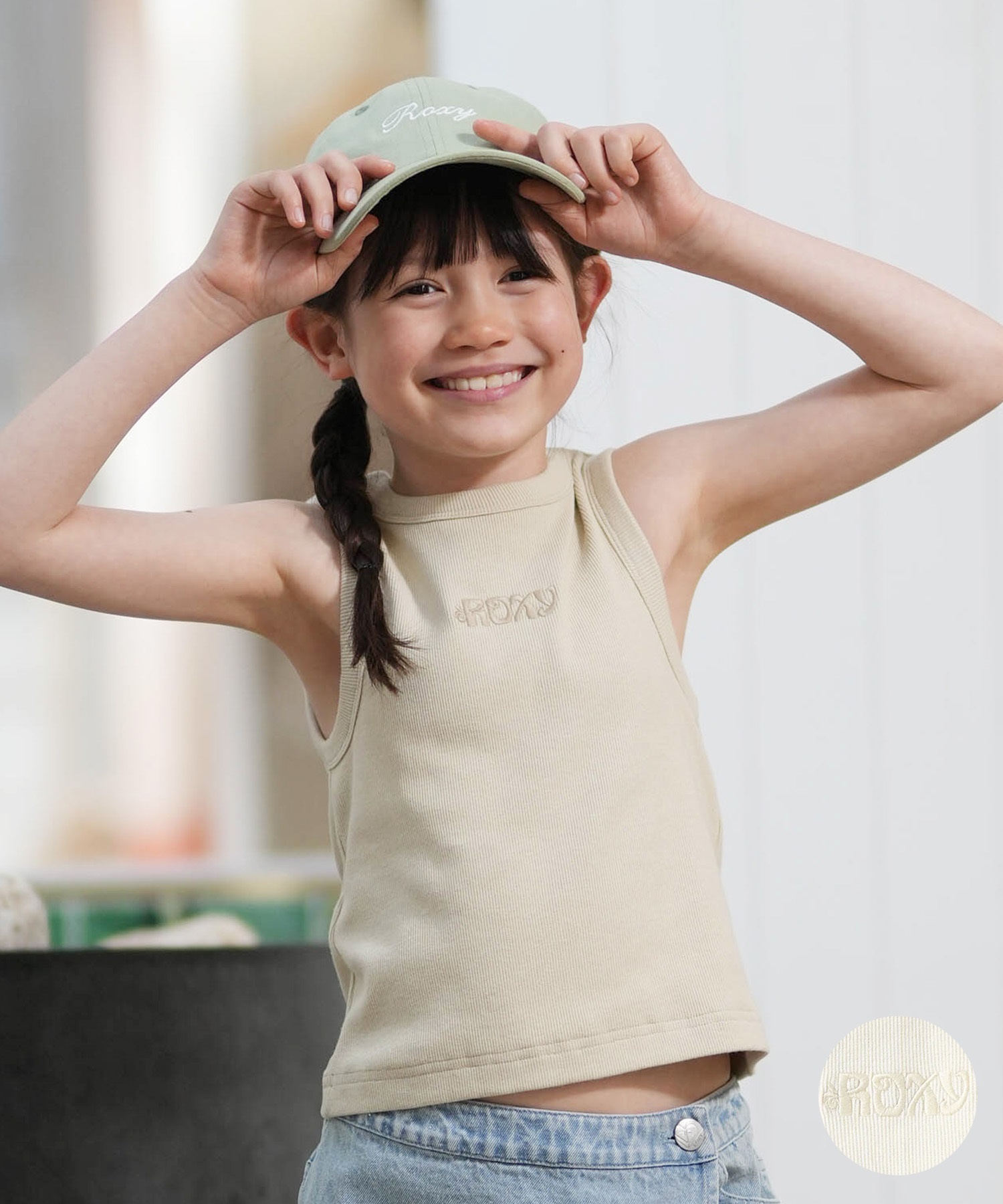 ROXY ロキシー タンクトップ キッズ ジュニア 子供 ロゴ MINI CREST OF