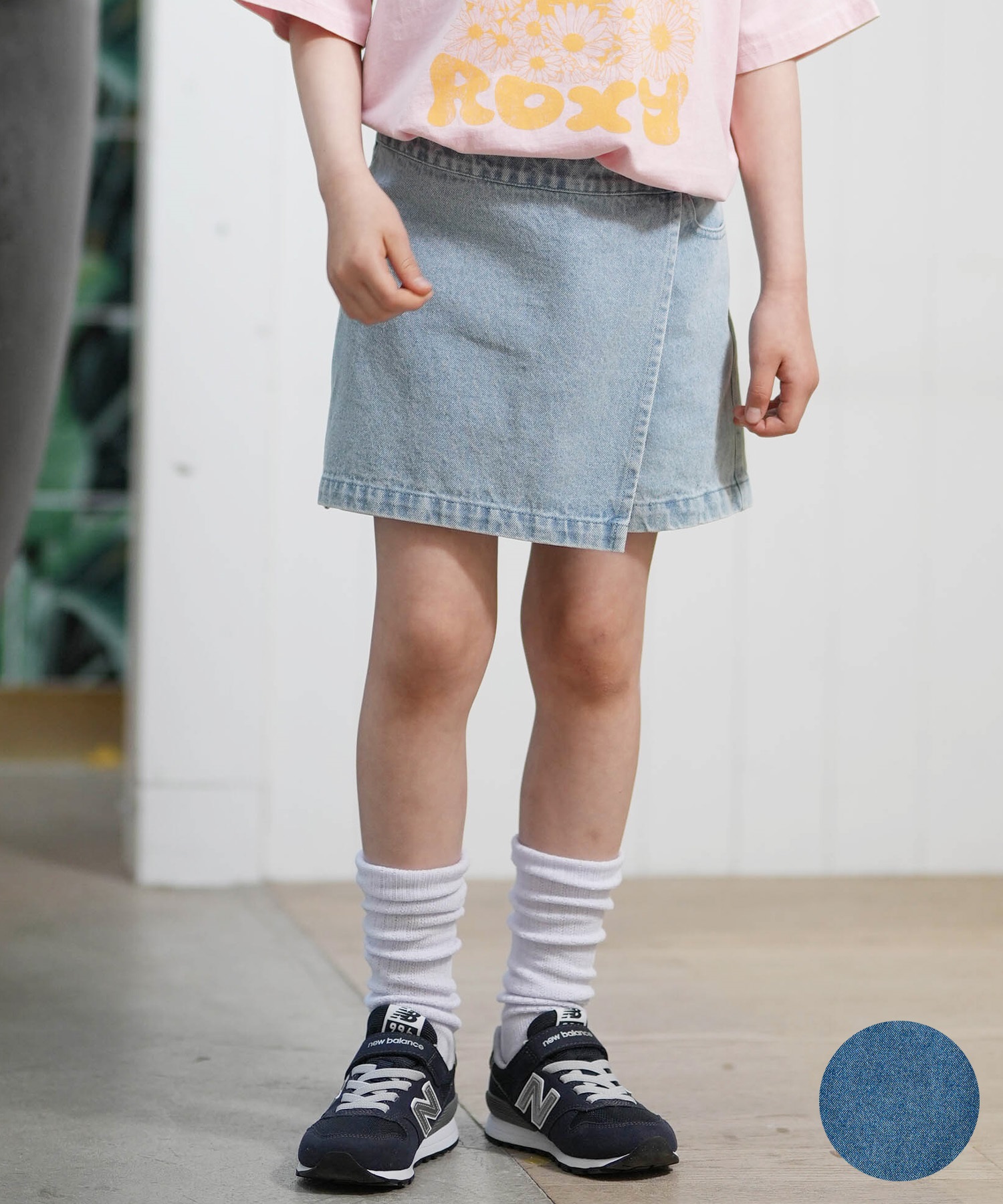 ROXY ロキシー スカート キッズ ジュニア 子供 女の子 デニム MINI