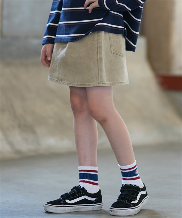 ROXY ロキシー スカート キッズ 子供 ウエストゴム ウォッシュドミニスカート TSK264104