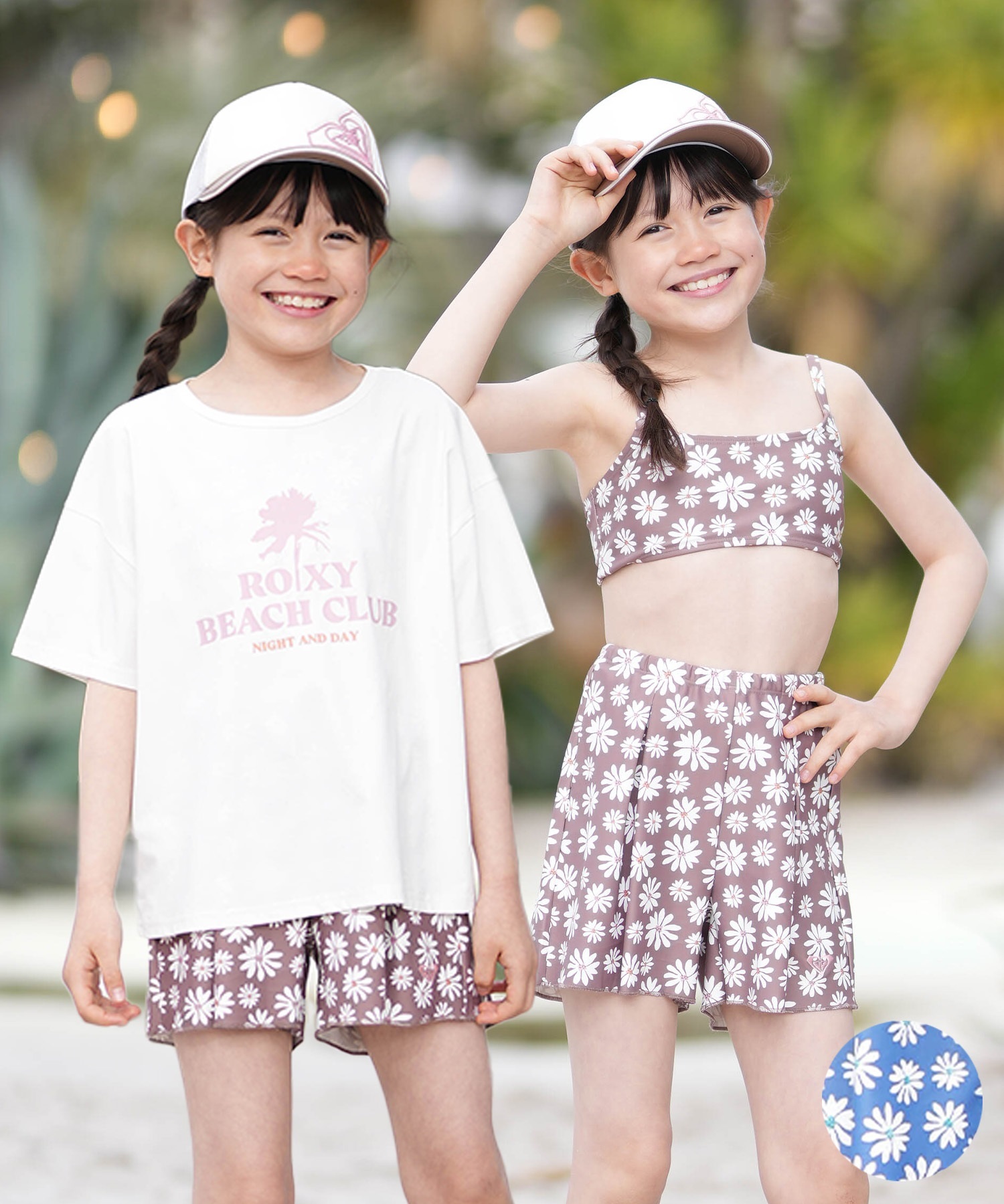 ROXY ロキシー 水着 セット キッズ 子供 女の子 3点セット PEAKDAY
