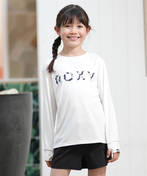 ROXY ロキシー キッズ ジュニア 子供 水着 ラッシュガード 長袖 Tシャツ ロンT 水陸両用 SPLASHY L S TLY261108