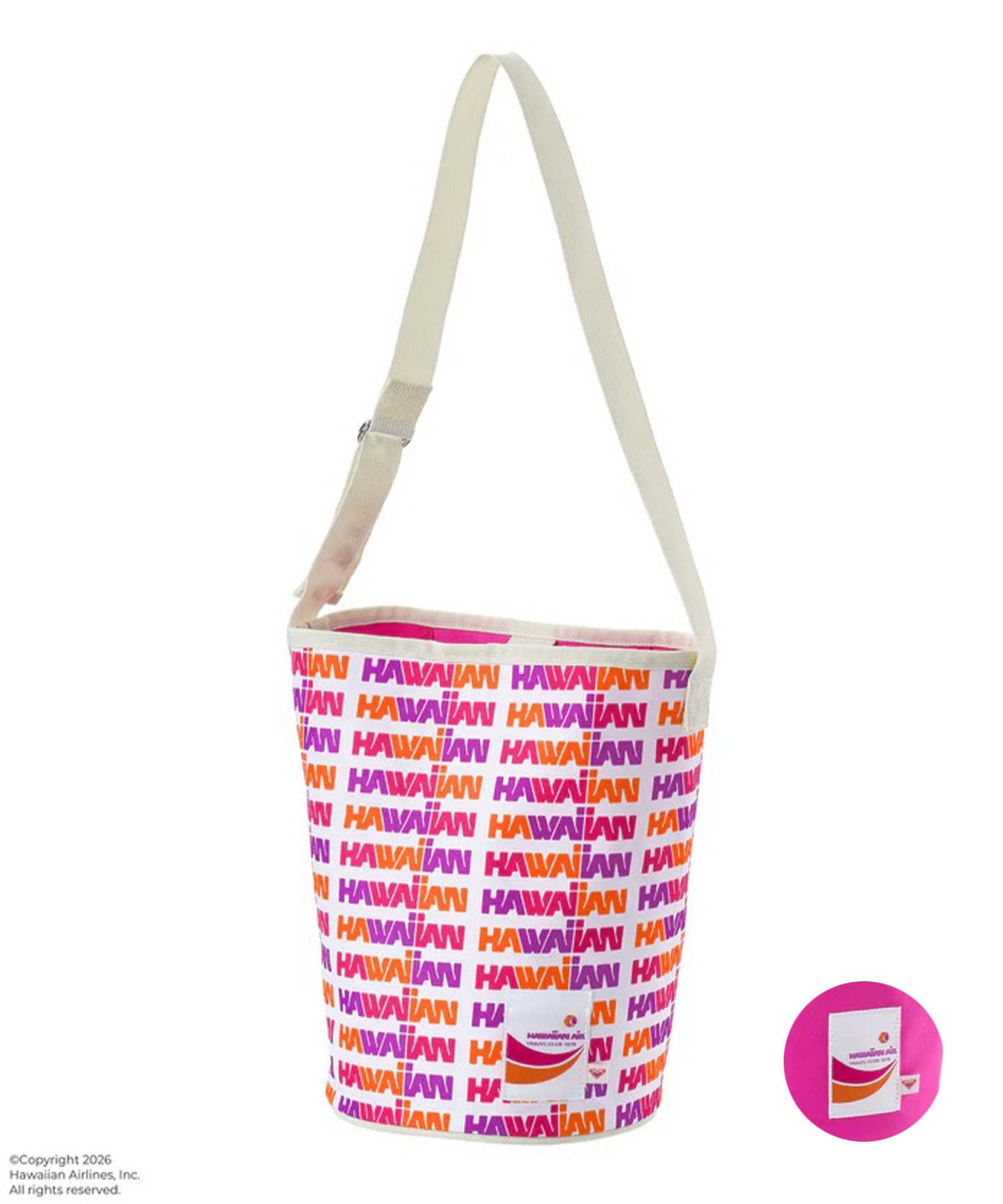 ROXY ロキシー HAWAIIAN AIRLINES コラボ トートバッグ 2WAY バケツ型