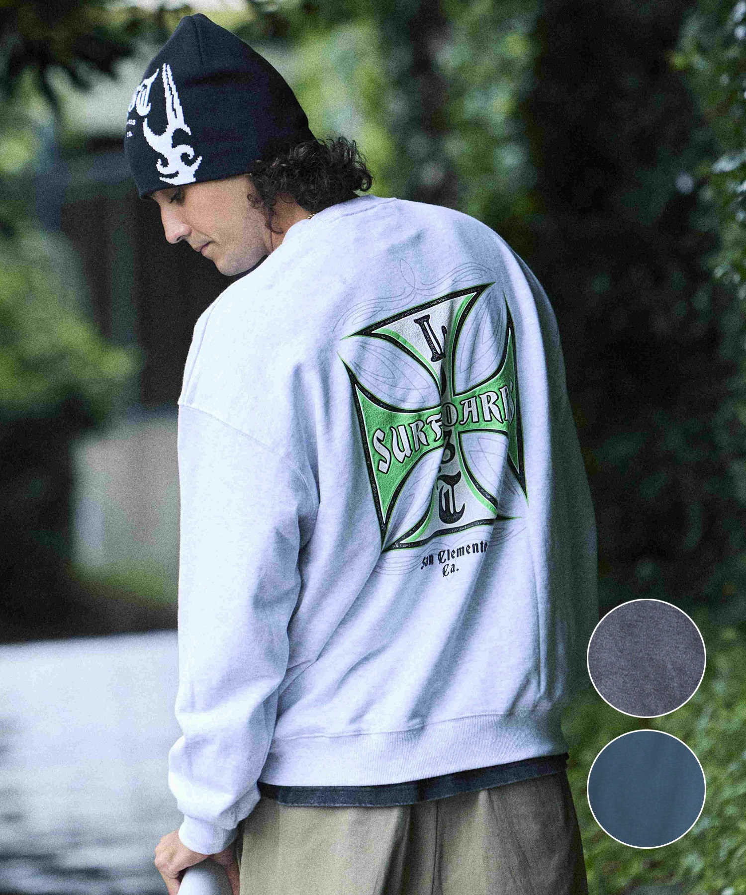 LOST ロスト トレーナー スウェット メンズ 裏毛 CROSSED CREW SWEAT