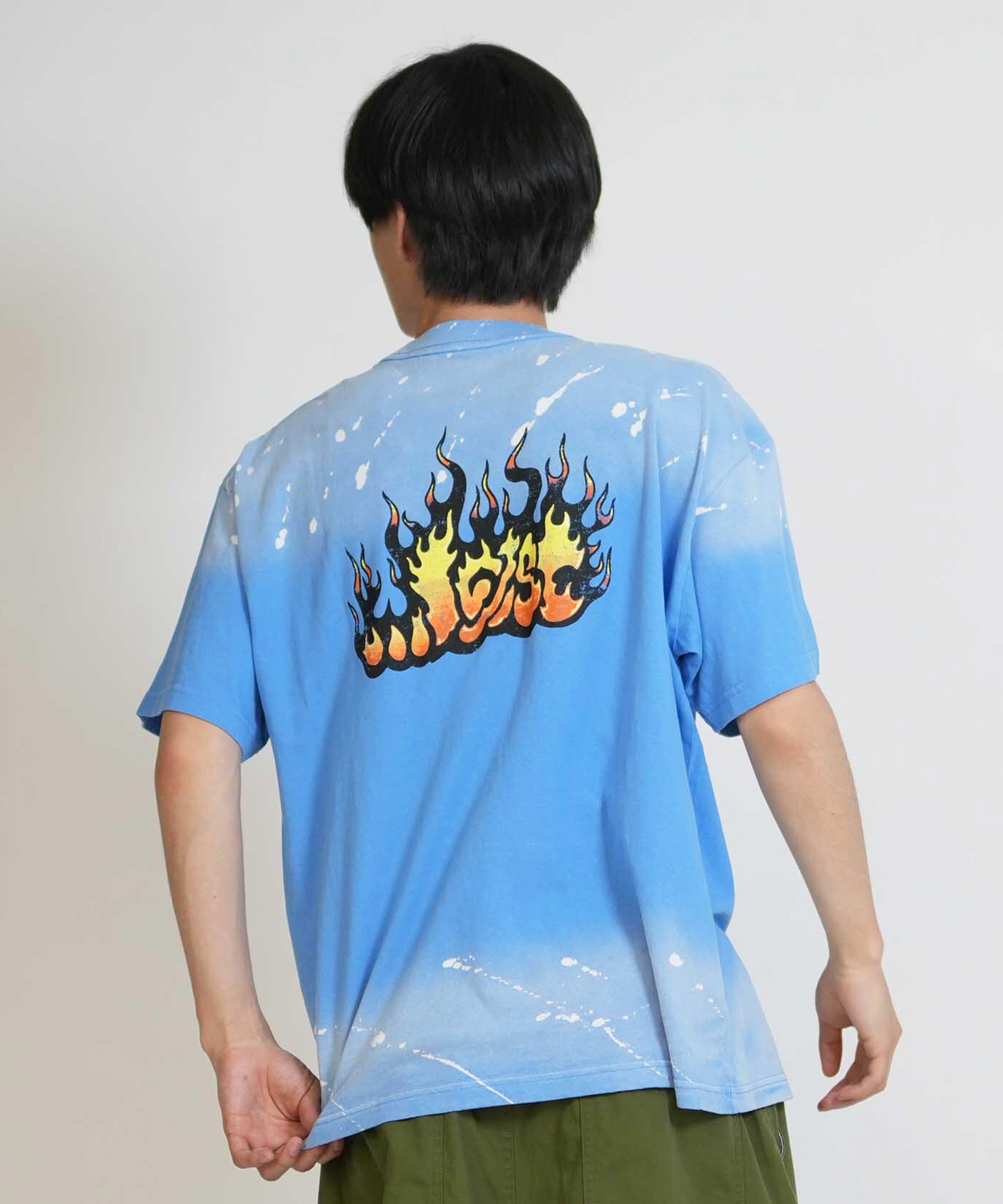 LOST ロスト 半袖 Tシャツ メンズ バックプリント FLAME LAM TEE LM6S