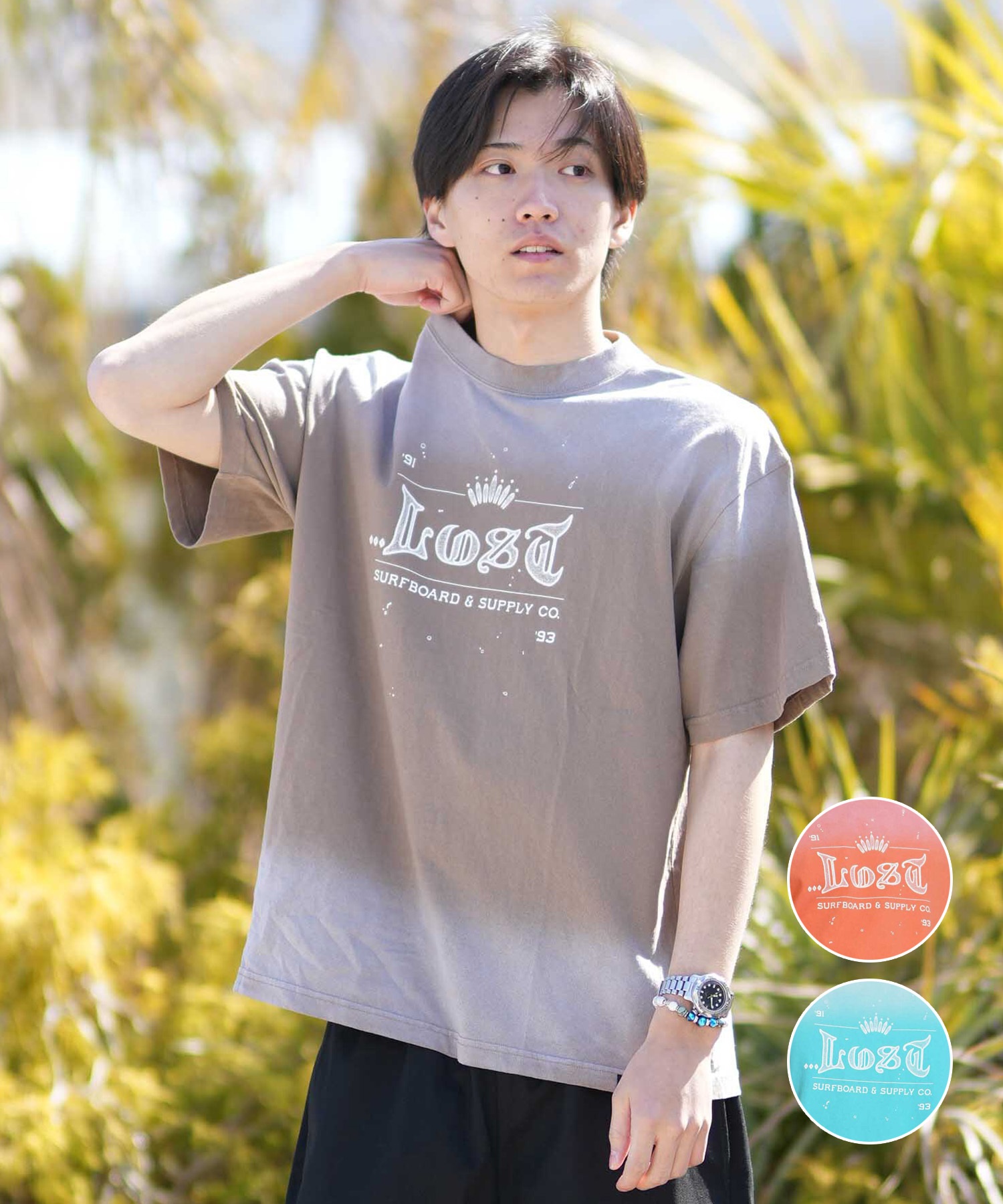 LOST ロスト 半袖 Tシャツ メンズ サーフTシャツ KING SKULLY TEE LM6S