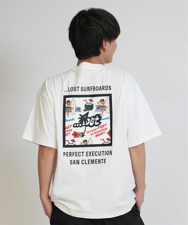 LOST ロスト 半袖 Tシャツ メンズ バックプリント MEYHEM FINE CURVES TEE LM6S-2109