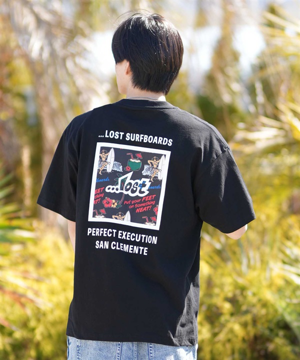 LOST ロスト 半袖 Tシャツ メンズ バックプリント MEYHEM FINE CURVES TEE LM6S-2109