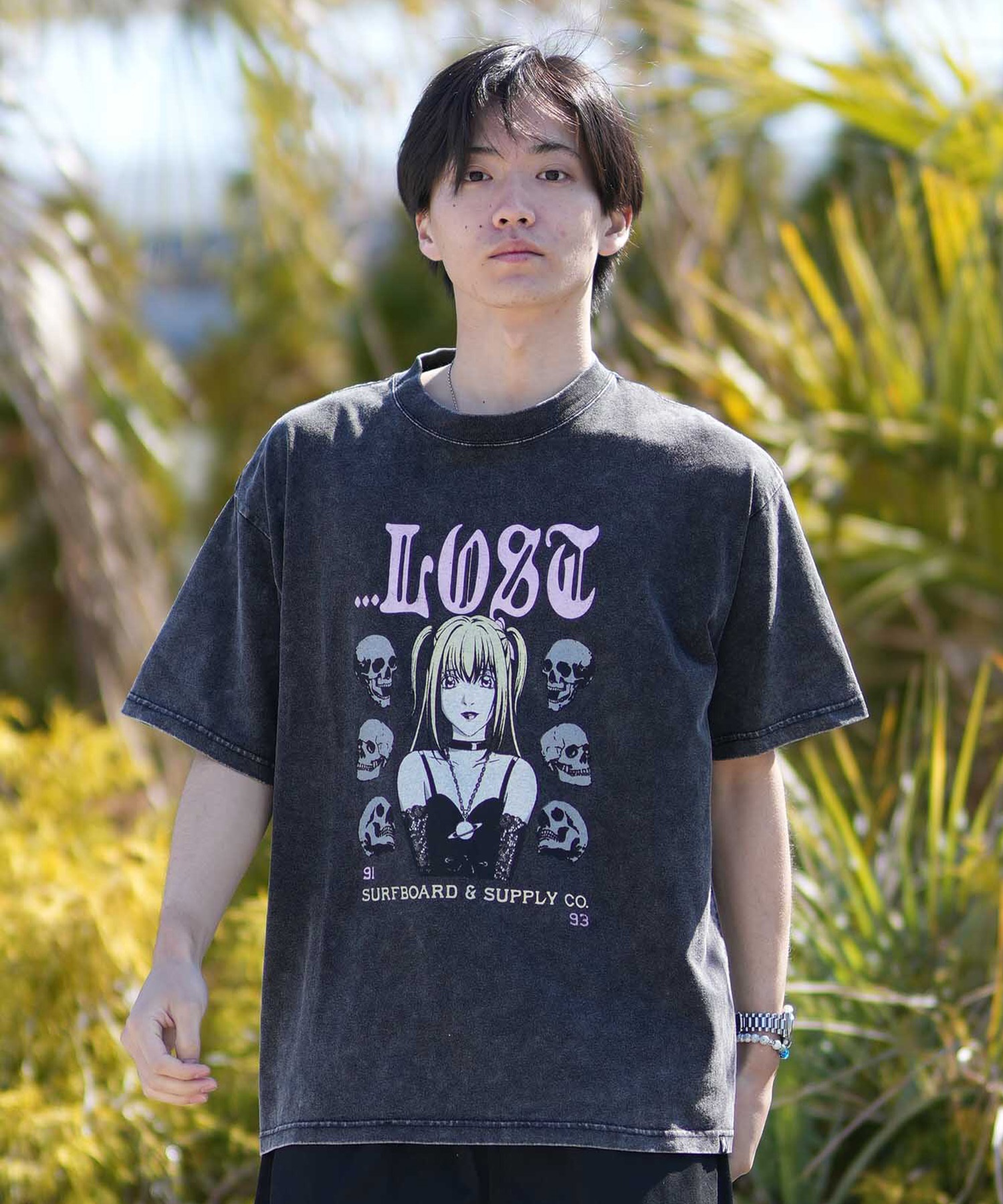 LOST ロスト 半袖 Tシャツ メンズ グラフィック MIXER TEE LM6S-2113