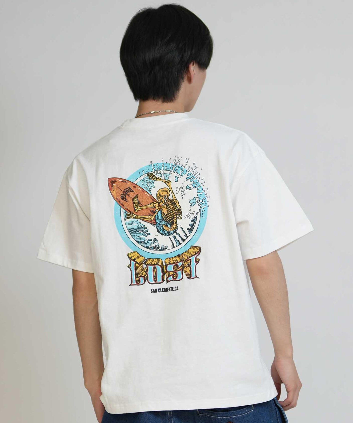 lost ロスト 半袖 Tシャツ メンズ バックプリント AXIS TEE LM6S-2114