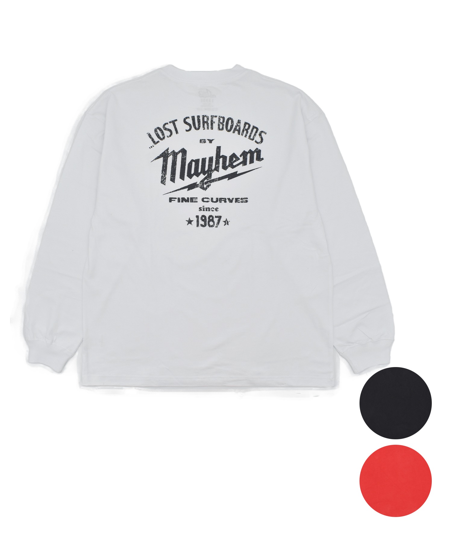 ロンT 専用 LOST ロスト 長袖 Tシャツ ロンT メンズ BUILDERS LS TEE LM6F-2206
