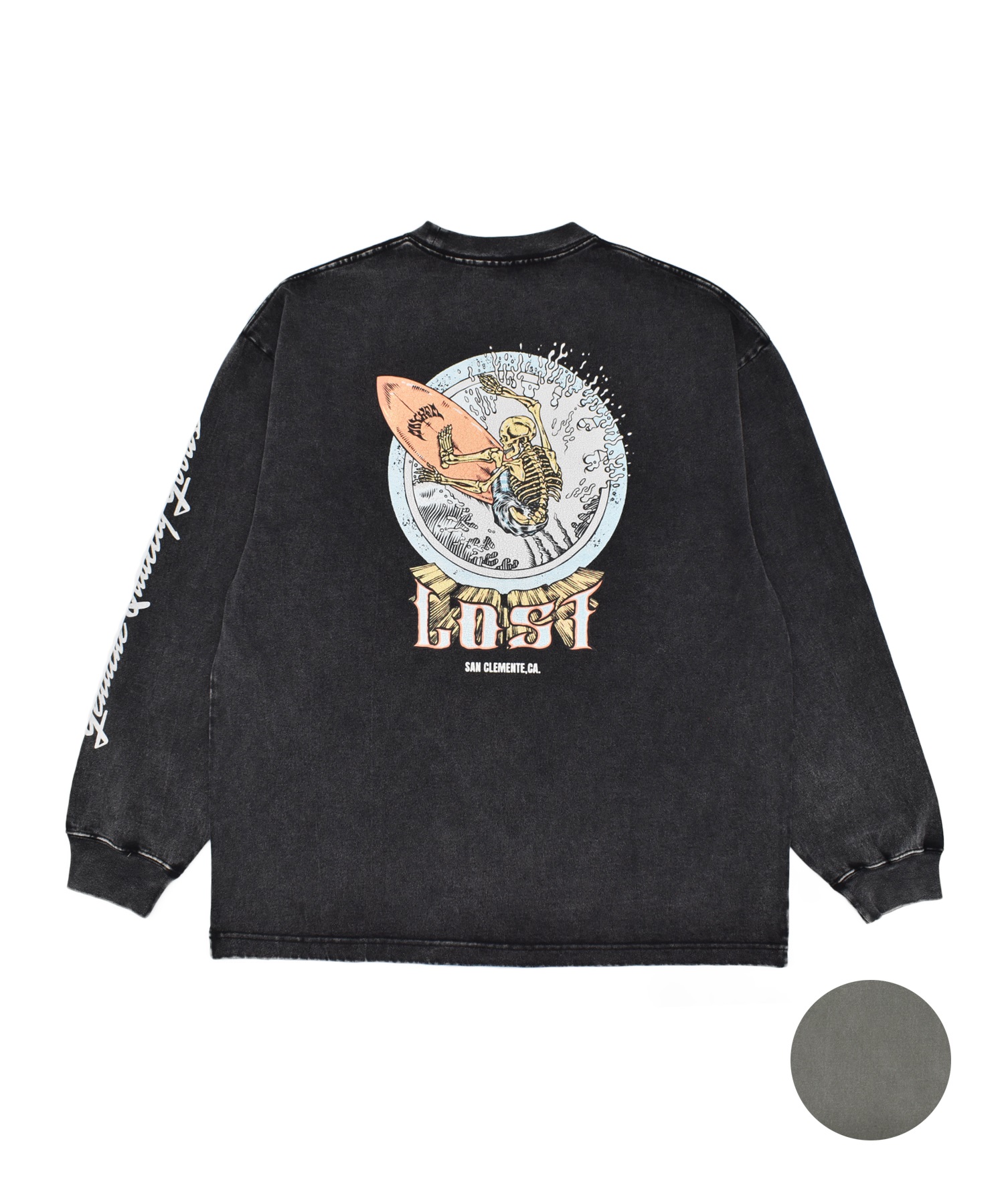 LOST ロスト 長袖 Tシャツ ロンT メンズ バックプリント AXIS LS TEE
