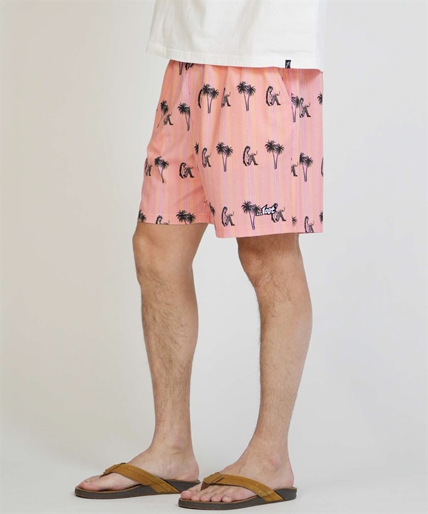 LOST ロスト ハーフパンツ ショートパンツ メンズ ショーツ 総柄 ストレッチ セットアップ対応 LM6S-3302