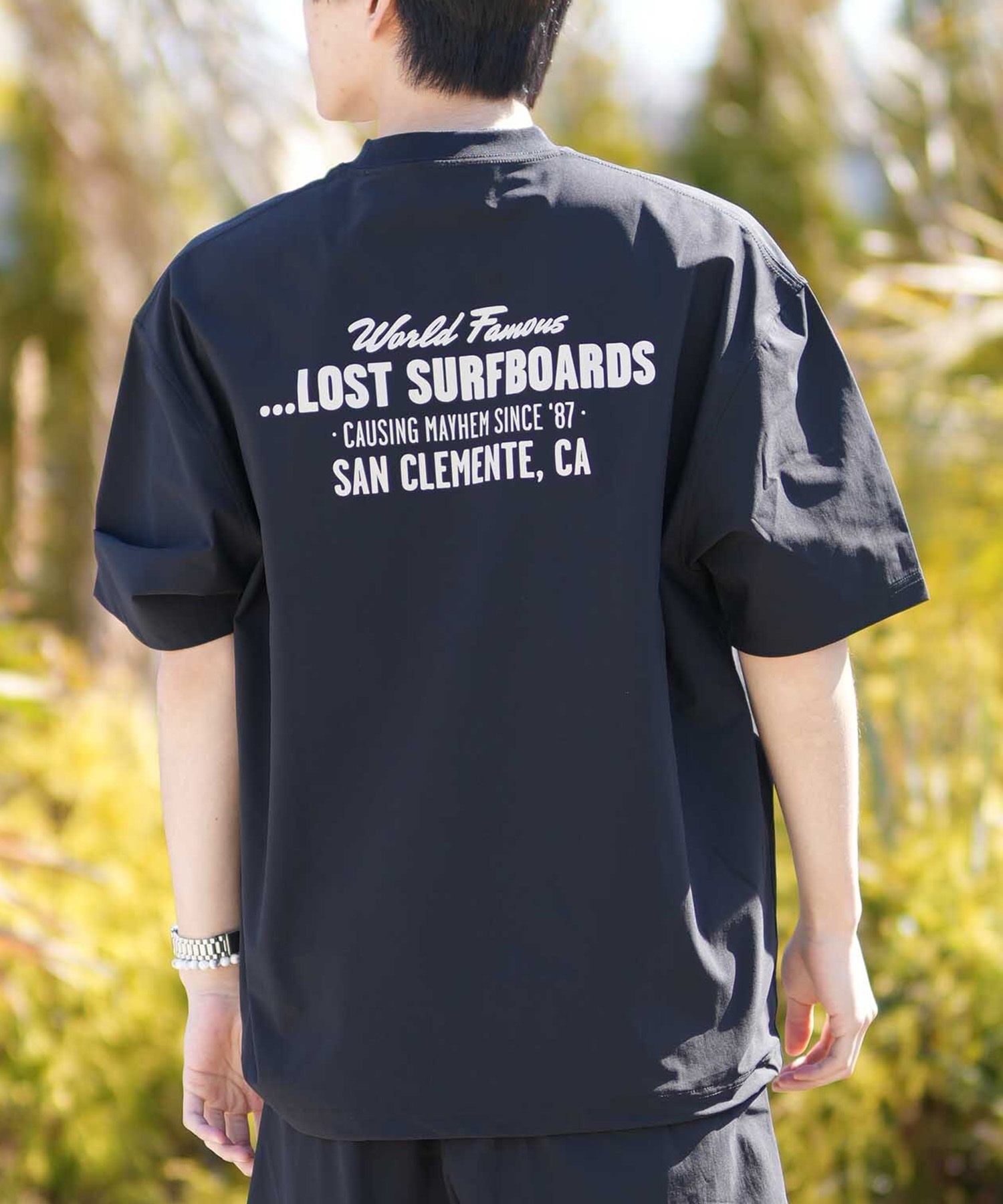 LOST ロスト 水着 ラッシュガード 半袖 Tシャツ メンズ UVカット 吸汗