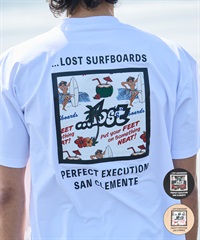 LOST ロスト 水着 ラッシュガード メンズ 半袖 Tシャツ UVカット 速乾 ストレッチ 水陸両用 LM6S-4304(WHT-M)