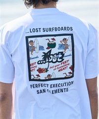 LOST ロスト 水着 ラッシュガード メンズ 半袖 Tシャツ UVカット 速乾 ストレッチ 水陸両用 LM6S-4304(WHT-M)