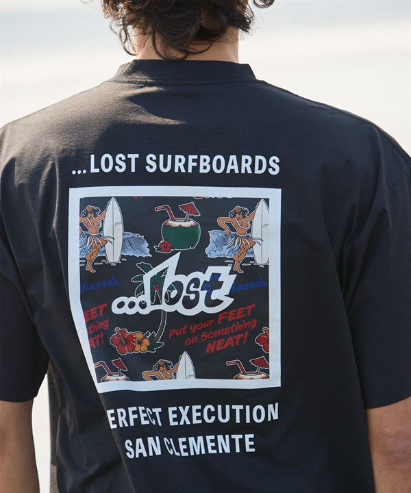 LOST ロスト 水着 ラッシュガード メンズ 半袖 Tシャツ UVカット 速乾 ストレッチ 水陸両用 LM6S-4304