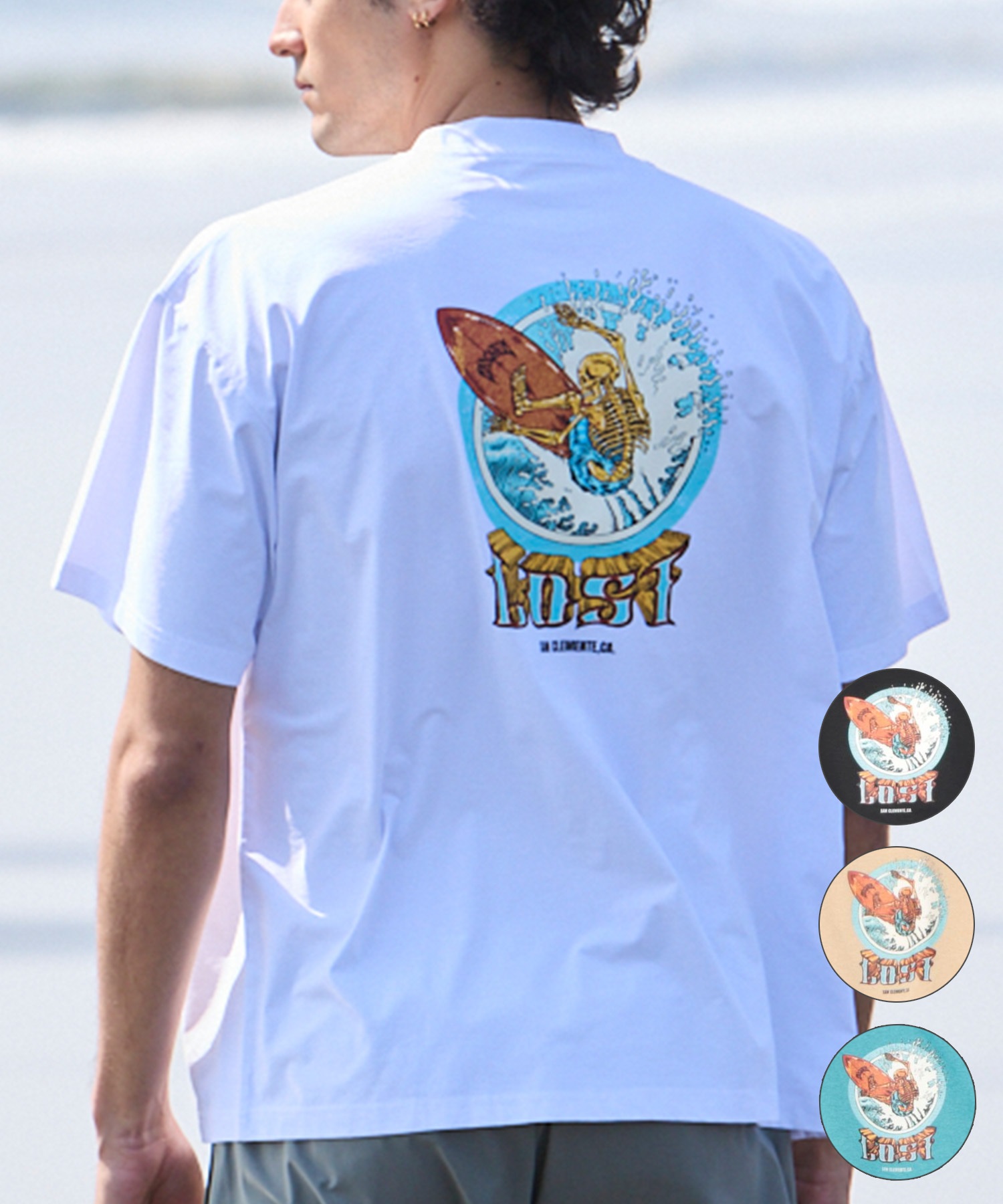 LOST ロスト 水着 ラッシュガード メンズ 半袖 Tシャツ UVカット 速乾