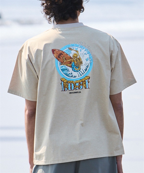 LOST ロスト 水着 ラッシュガード メンズ 半袖 Tシャツ UVカット 速乾 ストレッチ 水陸両用 LM6S-4305