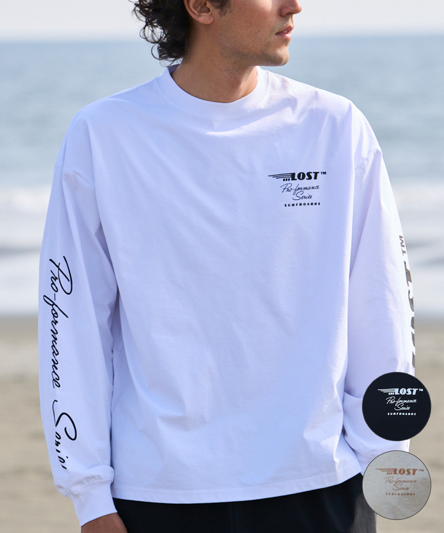 LOST ロスト 水着 ラッシュガード メンズ 長袖 Tシャツ ロンT UVカット