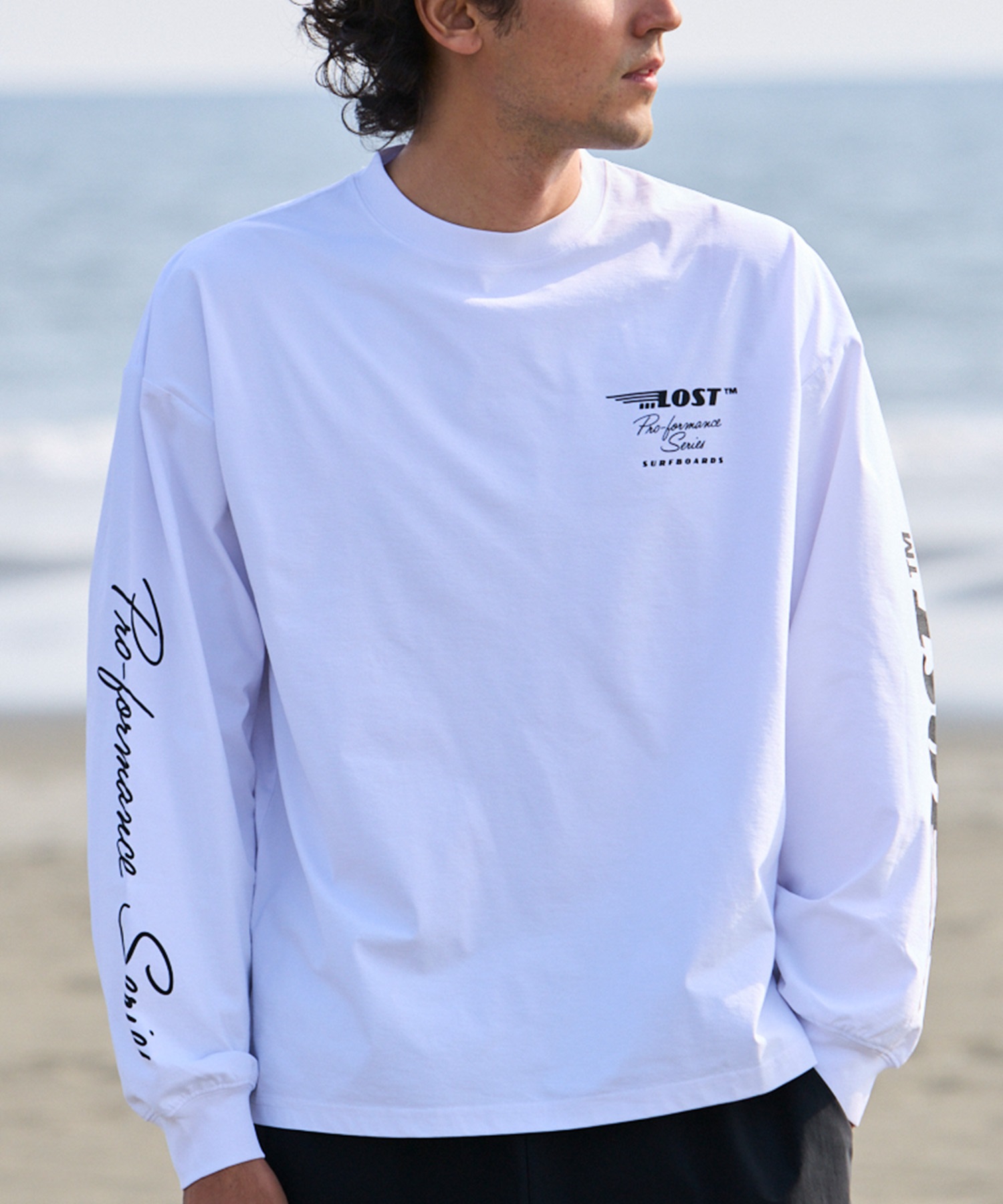 LOST ロスト 水着 ラッシュガード メンズ 長袖 Tシャツ ロンT UVカット