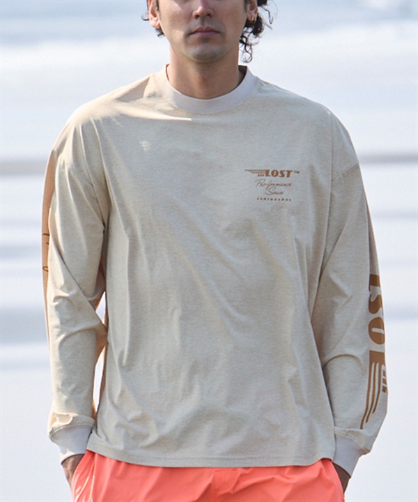 LOST ロスト 水着 ラッシュガード メンズ 長袖 Tシャツ ロンT UVカット 速乾 ストレッチ 水陸両用 LM6S-4306