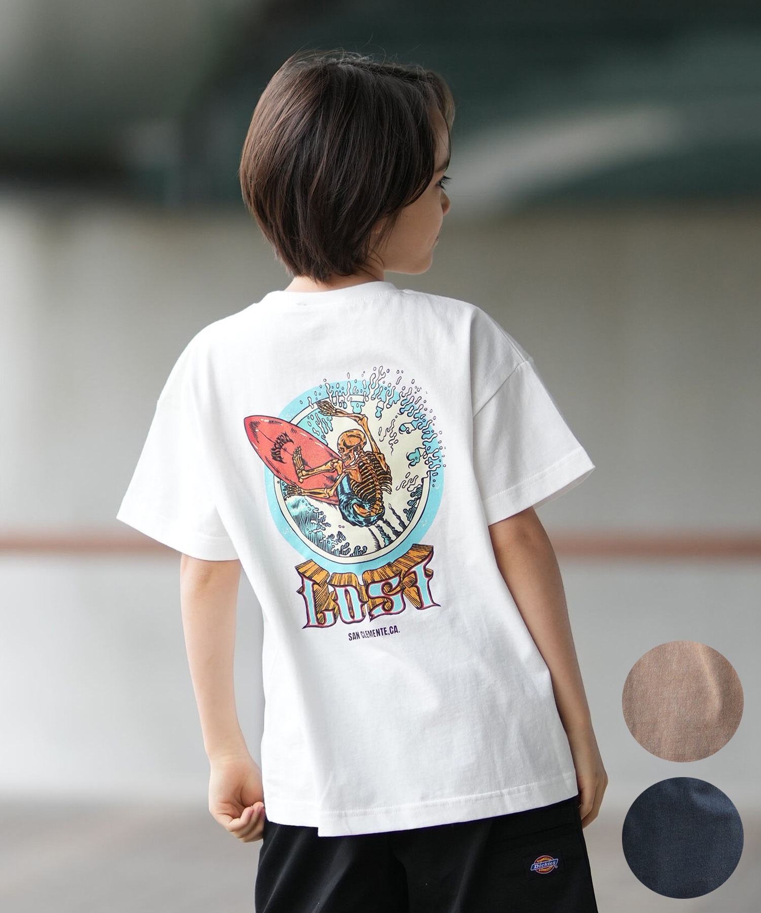 lost ロスト 半袖 Tシャツ キッズ ジュニア 子供 バックプリント