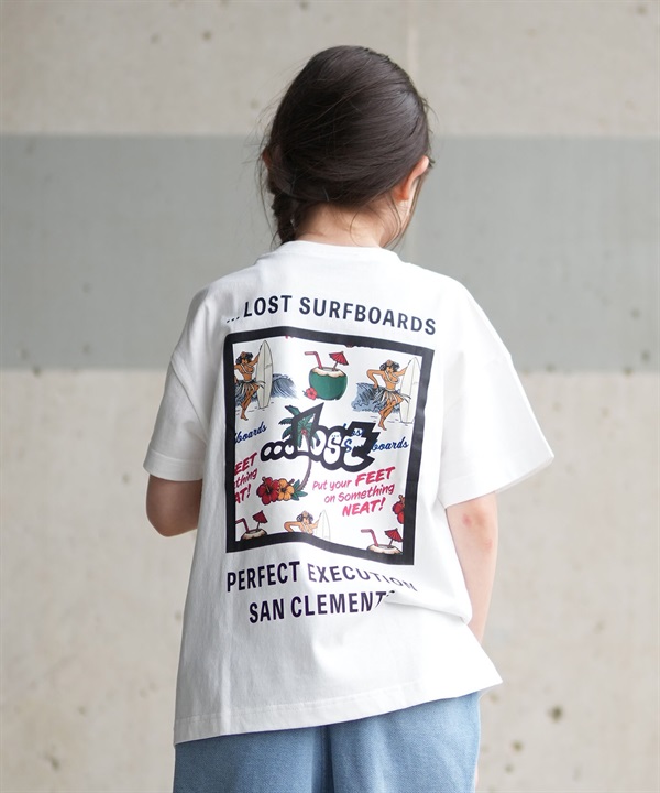 lost ロスト 半袖 Tシャツ キッズ ジュニア 子供 バックプリント 76165227
