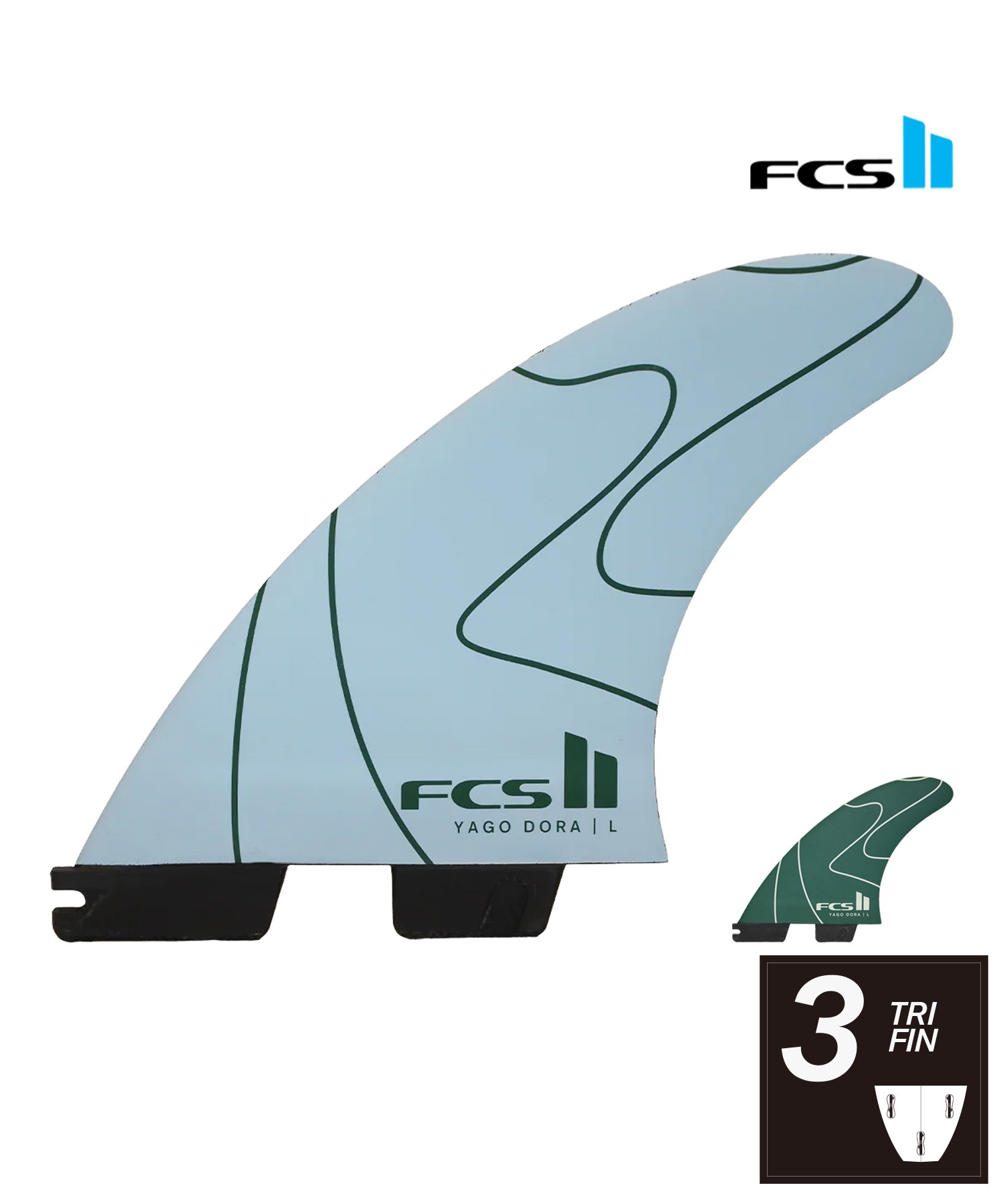 FCS2 エフシーエスツー Yago Dora Signature PC Tri Fin Set
