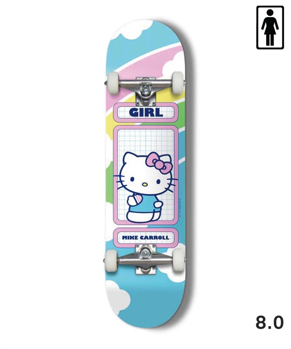 GIRL ガール スケートボード コンプリート 8.0inch MIKE CARROLL HELLO KITTY RAINBOW 初心者 完成品 おすすめ