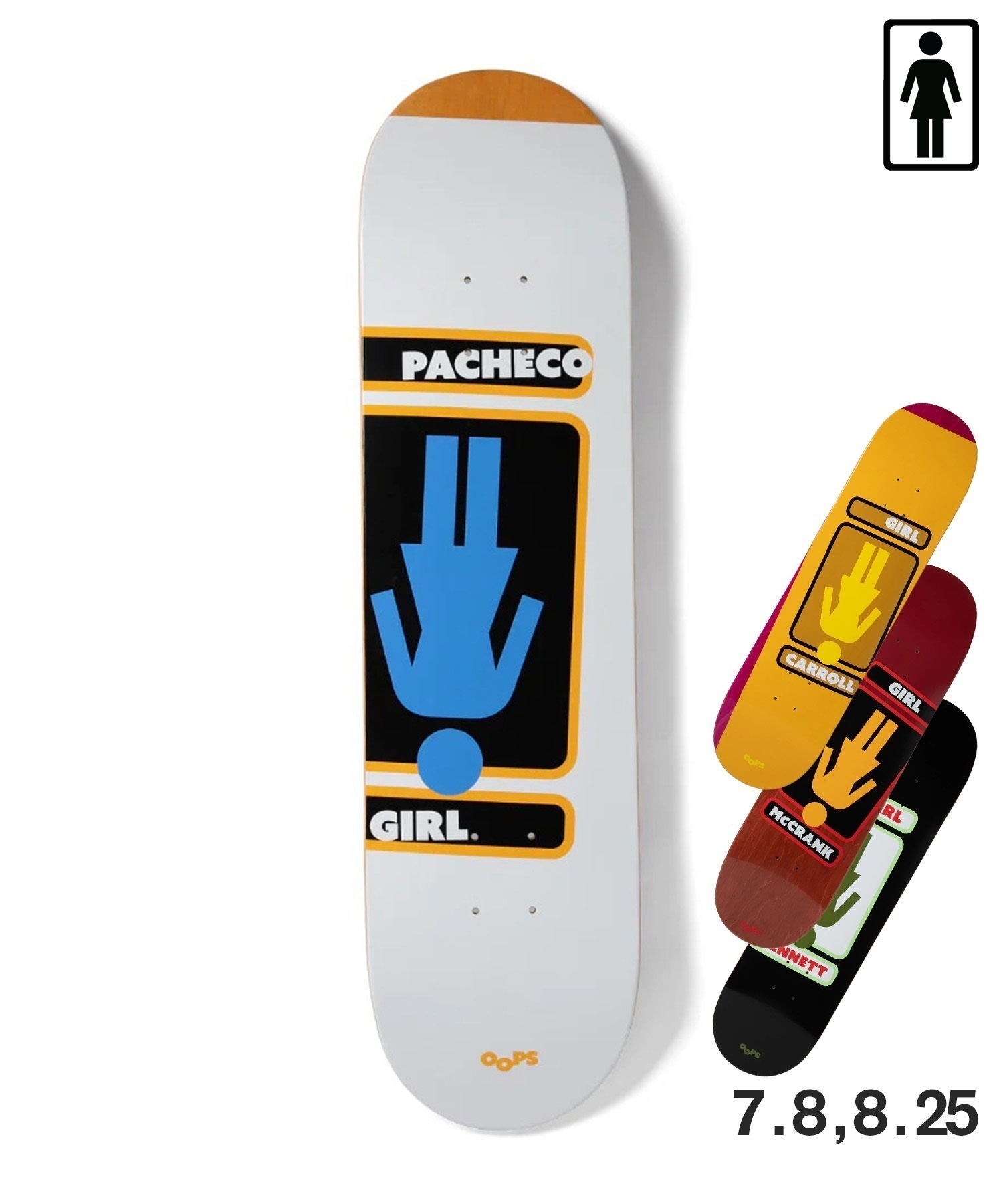 Dirty Girl Medium スケートボード デッキ GIRL ガール スケートボード デッキ 8.0 inch MR MAPS SERIES ムラサキ