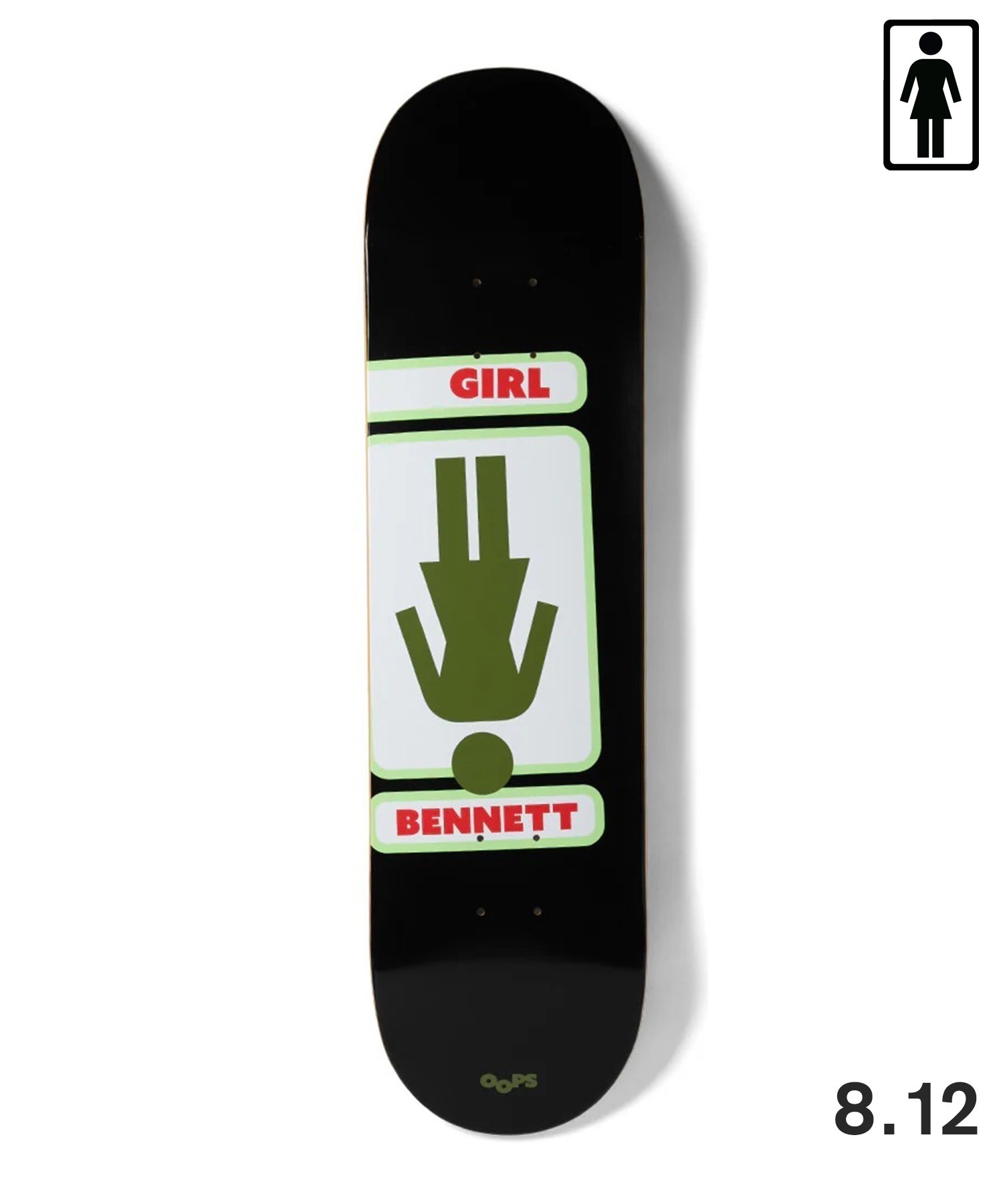 Dirty Girl Medium スケートボード デッキ GIRL ガール スケートボード デッキ 8.0 inch MR MAPS SERIES ムラサキ