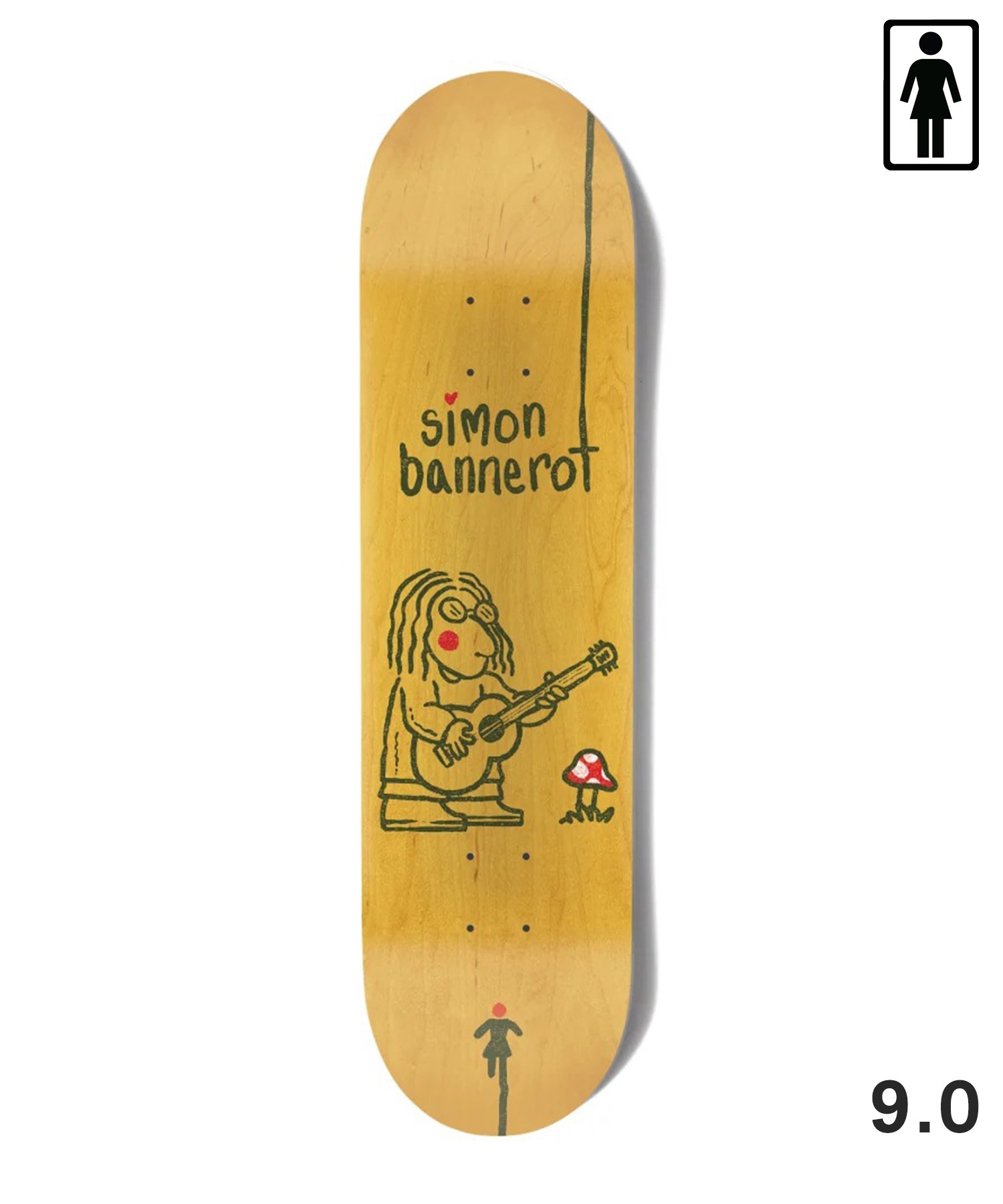 GIRL ガール SIMOCYBIN LOVESEAT スケートボード デッキ 9.0 インチ