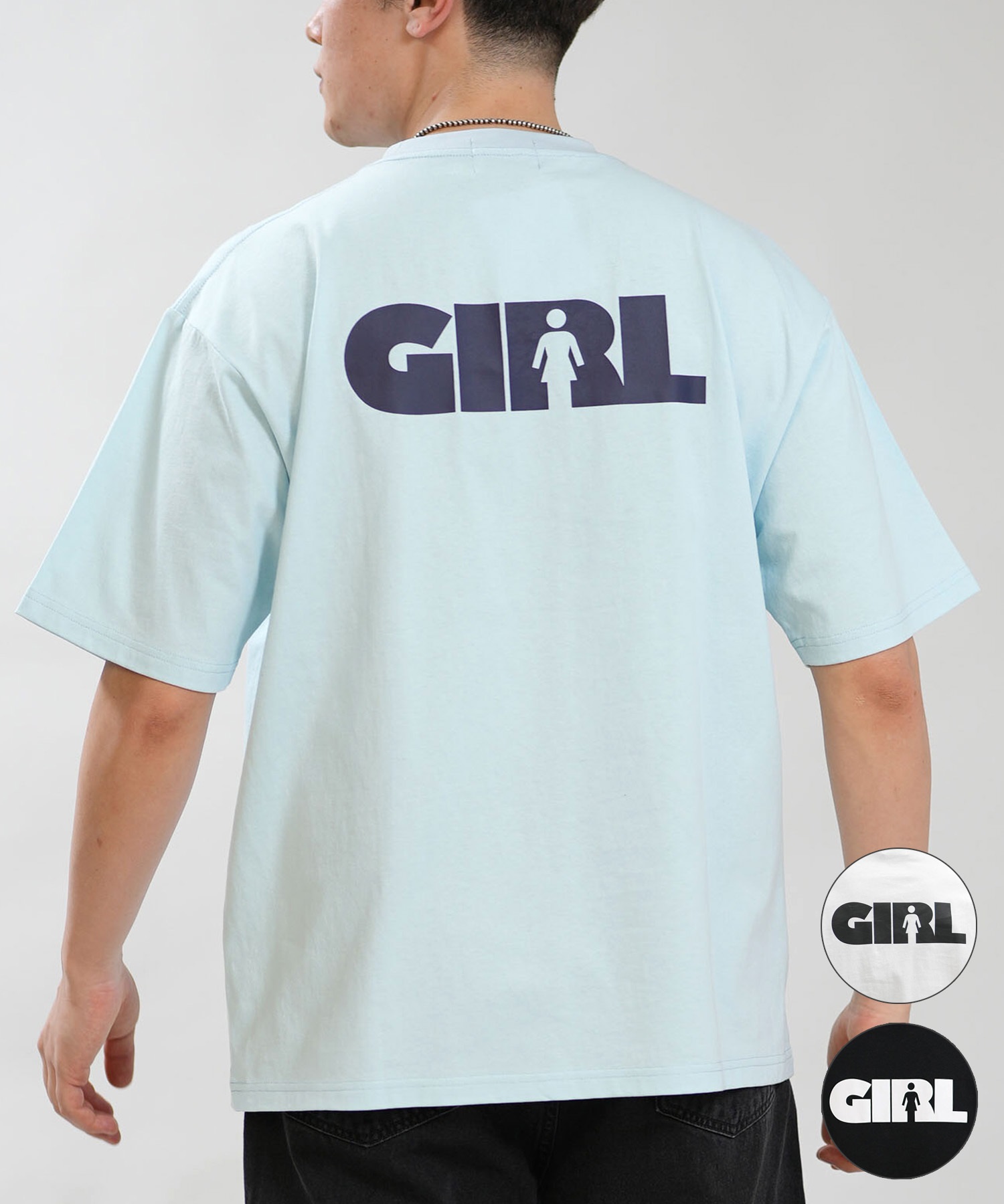 GIRL ガール 半袖 Tシャツ メンズ ロゴ バックプリント GR26STM02