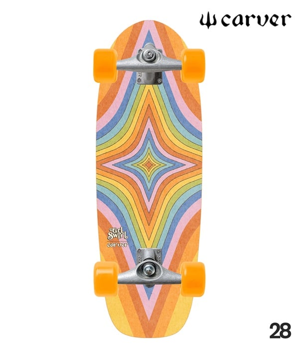 CARVER カーヴァー GRLSWIRL DAY DREAM サーフ ロング スケートボード 28 インチ ロンスケ