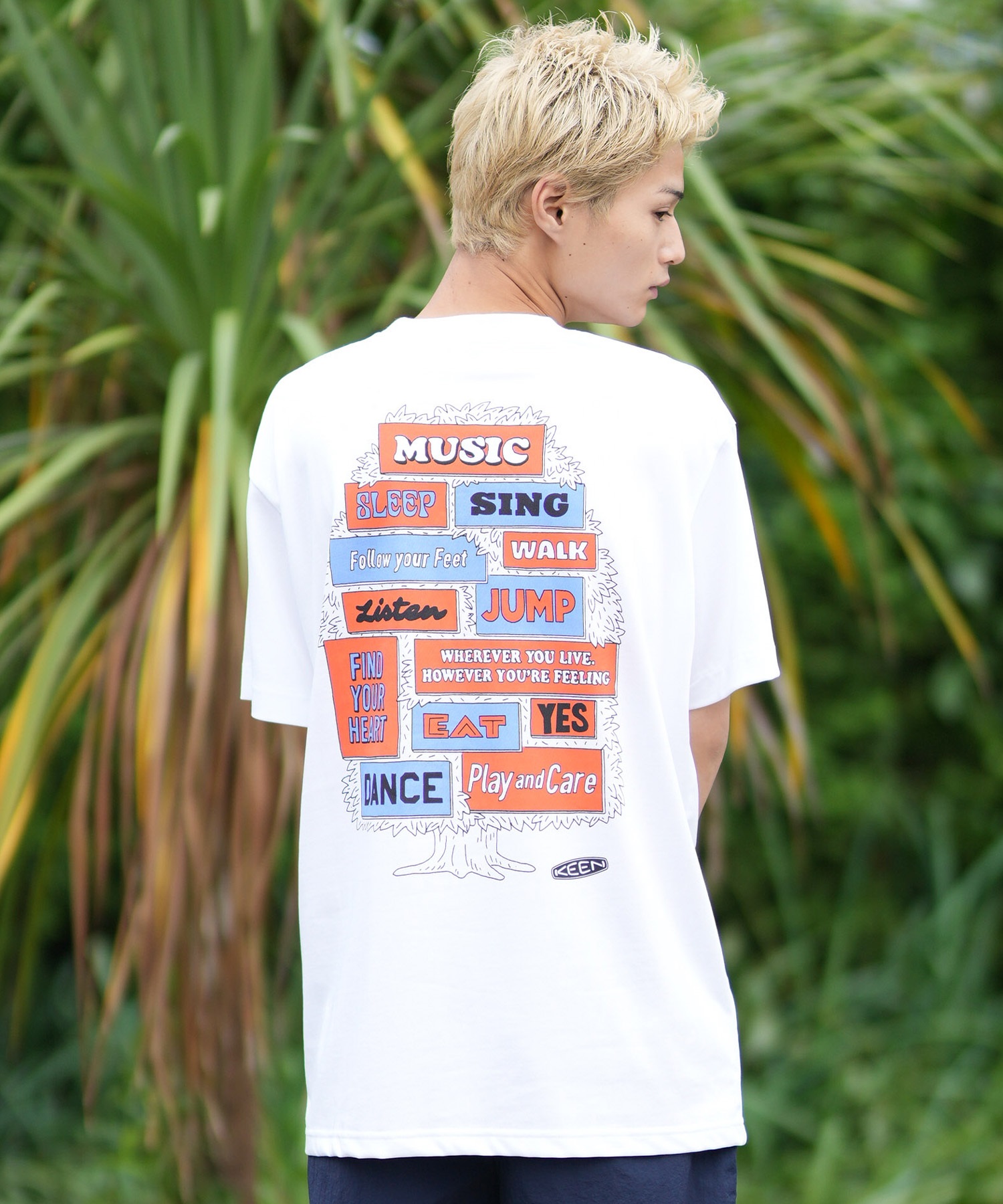 KEEN キーン 半袖 Tシャツ メンズ バックプリント OC RP SIGNBOARD TEE